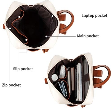 Stylish BROMEN Leather Laptop Backpack for Professionals