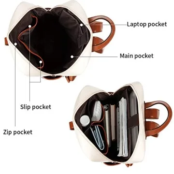 Stylish BROMEN Leather Laptop Backpack for Professionals