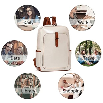 Stylish BROMEN Leather Laptop Backpack for Professionals