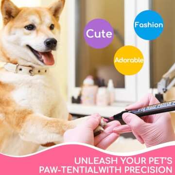 OLINGYOU 15 Colors Dog Nail Polish Pens Quick Dry, Pet Nail Polish Set for Dogs DIY Dogs Puppy Nails, Dog Safe Nail Polish Non Toxic, Odorless, Easy to Apply