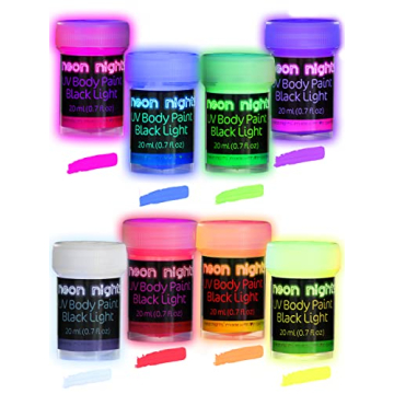 Neon Nights UV Body Paint Set - Glow Under Blacklight for Unforgettable Nights
