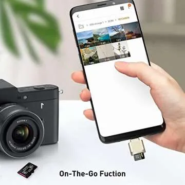 Type C TF Card/Memory Card Reader Adapter with Keychain, Leizhan USB C to Micro SD SDHC SDXC OTG Rea...