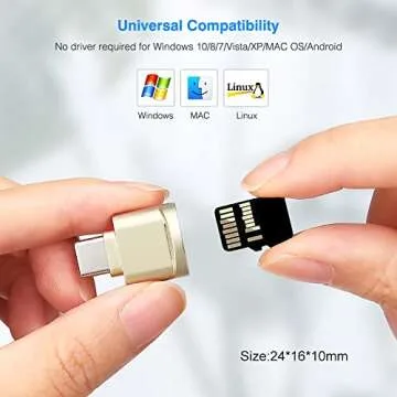 Type C TF Card/Memory Card Reader Adapter with Keychain, Leizhan USB C to Micro SD SDHC SDXC OTG Reader, Compatible for Mac Windows Lixus Samsung Galaxy Note 20 S20