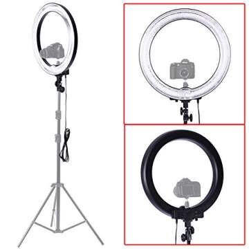 Neewer 18"Outer 14"Inner Un-dimmable Fluorescent Ring Light -75W 5500K for Portrait Photography, Youtube Video, Make-up, Selfie (Only Light)