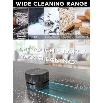 IGOKOTI Mini Desk Vacuum Cleaner - USB Rechargeable