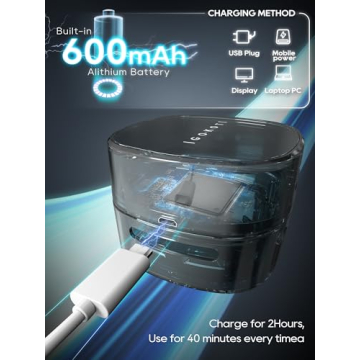IGOKOTI Mini Desk Vacuum Cleaner - USB Rechargeable