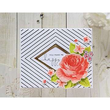 CrafTreat Reusable Layered Rose Flower Stencils for Painting on Wood, Wall, Tile, Canvas, Paper, Fab...