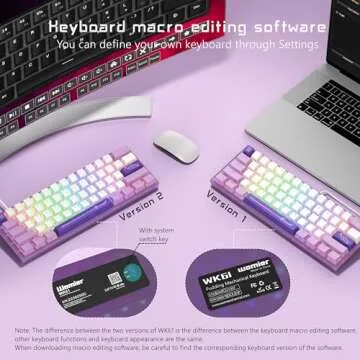Womier WK61 Mechanical RGB 60% Keyboard - Stylish & Customizable
