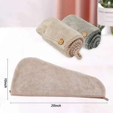 Learja Hair Towel Wraps - Fast Dry Microfiber for All Hair Types