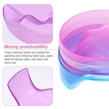 HEALLILY 4Pcs Manicure Bowls for Perfect Nail Soaking
