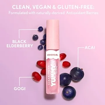 COVERGIRL Clean Fresh Yummy Gloss, Vegan Lip Gloss, Juicy