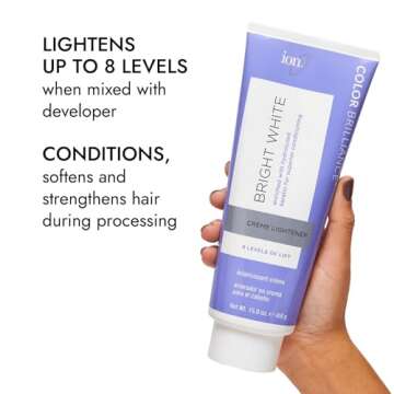 Ion Bright White Creme Lightener 15.9 Oz for Hair Transformations