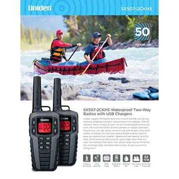 Uniden SX507-2CKHS Waterproof Two-Way Radio with NOAA Alerts