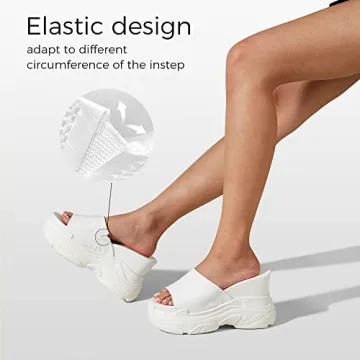 K KIP WOK High Heel Wedge Sandals for Women