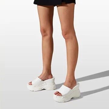 K KIP WOK High Heel Wedge Sandals for Women