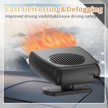 Car Heater 12V 200W - Portable Auto Vehicle Heater Defroster Windshield Defogger