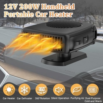 Car Heater 12V 200W - Portable Automotive Heater & Defroster