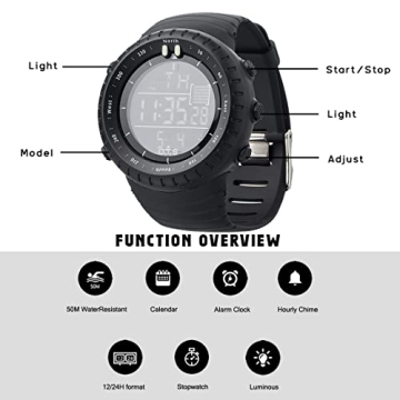 PALADA Men's Waterproof Digital Sports Watch for Active Lifestyles