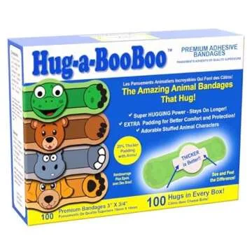 Super Fun Kids Bandages by Hug-a-BooBoo! The Amazing Animal Bandages That Hug! Children’s Favorite...