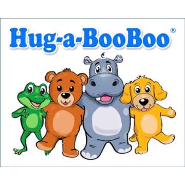 Super Fun Kids Bandages by Hug-a-BooBoo! The Amazing Animal Bandages That Hug! Children’s Favorite Stuffed Animal Designs – Hippo, Puppy, Teddy Bear & Frog! Family Pack Value Assortment -100ct Box
