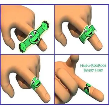 Super Fun Kids Bandages by Hug-a-BooBoo! The Amazing Animal Bandages That Hug! Children’s Favorite Stuffed Animal Designs – Hippo, Puppy, Teddy Bear & Frog! Family Pack Value Assortment -100ct Box