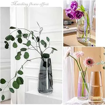 FANTESTICRYAN Modern Iridescent Glass Vase for Decor