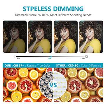 Neewer 2 Packs 660 LED Video Light with APP Control, Photography Video Lighting Kit with Light Stands, Dimmable 45W Bi-Color 3200K-5600K CRI 97+ with Diffuser/Barndoor/Bag for Studio YouTube Shooting