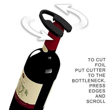Electric Wine Opener with Charger and Batteries Wine Lover Gift Set - Thanksgiving Christmas New Year Cordless Kit with Batteries and Foil Cutter G103