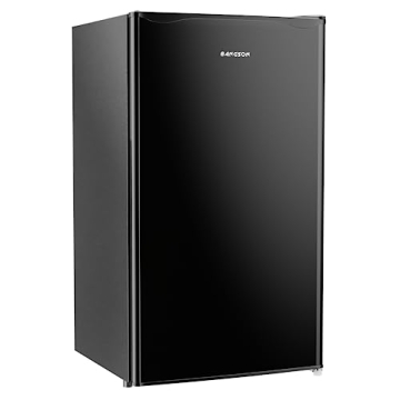 BANGSON Mini Fridge with Freezer - 3.2Cu.Ft Black