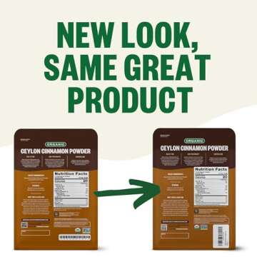 FGO Organic Ceylon Cinnamon Powder - Pure Sri Lanka Spices for Cooking, Baking & Drinks, 8oz