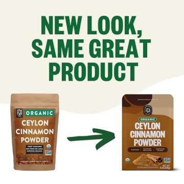 FGO Organic Ceylon Cinnamon Powder - Pure 8oz from Sri Lanka