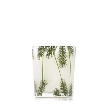 Thymes Frasier Fir Heritage Candle with Pine Needle Design