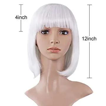 MapofBeauty 12 Inch Bob Wig - Fashionable & Versatile