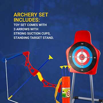 Fun Toysery Bow and Arrow Toy Set for Kids – Perfect for Outdoor Fun!