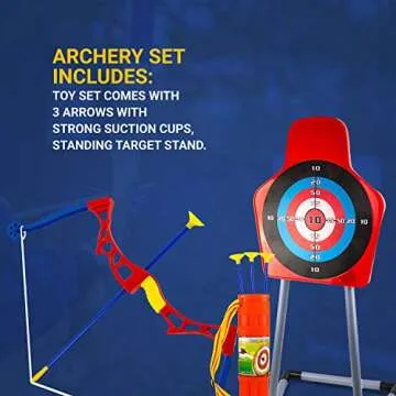 Fun Toysery Bow and Arrow Toy Set for Kids – Perfect for Outdoor Fun!