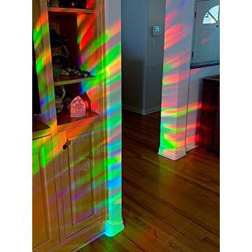 Rainbow Symphony – Rainbow Suncatcher Window Film, Diffraction Window Film, Stained Glass Window Cling, Holographic Prismatic Film, Confetti Pattern, 12" X 18", Made in USA