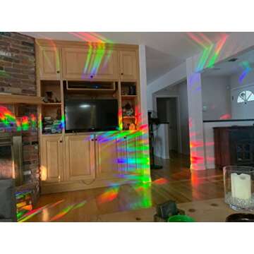 Rainbow Symphony – Rainbow Suncatcher Window Film, Diffraction Window Film, Stained Glass Window Cling, Holographic Prismatic Film, Confetti Pattern, 12" X 18", Made in USA