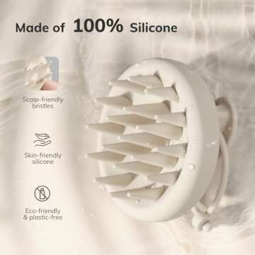 Sndyi Silicone Scalp Massager Shampoo Brush - Gentle Hair Scrubber for Healthy Scalp Care