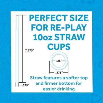 Re-Play Made In USA 10 oz. Straw Cups with Silicone Locking Straws - Made from Heavyweight Recycled Milk Jugs - Desert Sands - Pack of 4