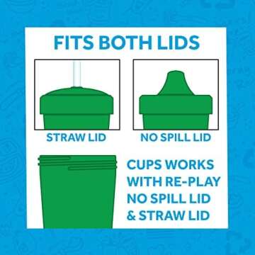 Re-Play Made In USA 10 oz. Straw Cups with Silicone Locking Straws - Made from Heavyweight Recycled Milk Jugs - Desert Sands - Pack of 4