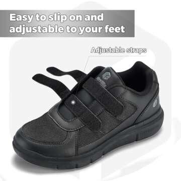 FitVille Diabetic Shoes for Men Extra Wide Width, Mens Diabetic Shoes for Neuropathy Swollen Feet Sh...