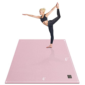 Gxmmat Oversized 7mm Yoga Mat in Pink for Home Workouts