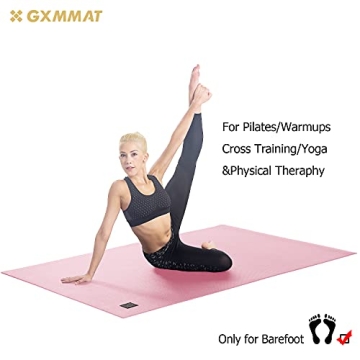 Gxmmat Oversized 7mm Yoga Mat in Pink for Home Workouts