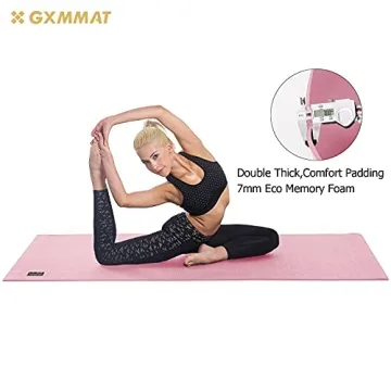 Gxmmat Oversized 7mm Yoga Mat in Pink for Home Workouts