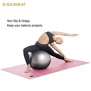 Gxmmat Oversized 7mm Yoga Mat in Pink for Home Workouts