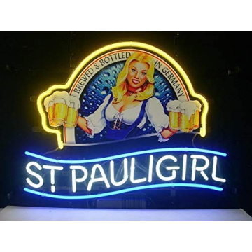 HOLTEEZ Beer Bar 14inx10in St Pauli Girl Neon Sign Light - Perfect for Home and Bars