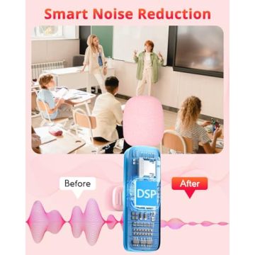 Stylish KoXeetech Pink Mini Wireless Microphone for Creators