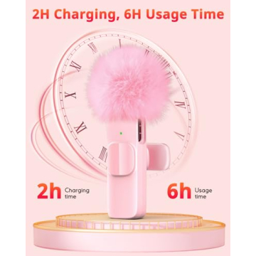 Stylish KoXeetech Pink Mini Wireless Microphone for Creators