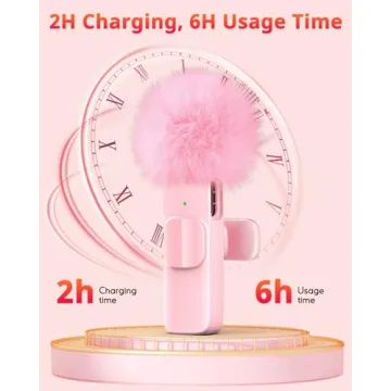 Stylish KoXeetech Pink Mini Wireless Microphone for Creators