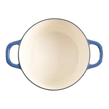 Crock-Pot Artisan Round Enameled Cast Iron Dutch Oven, 7-Quart, Sapphire Blue